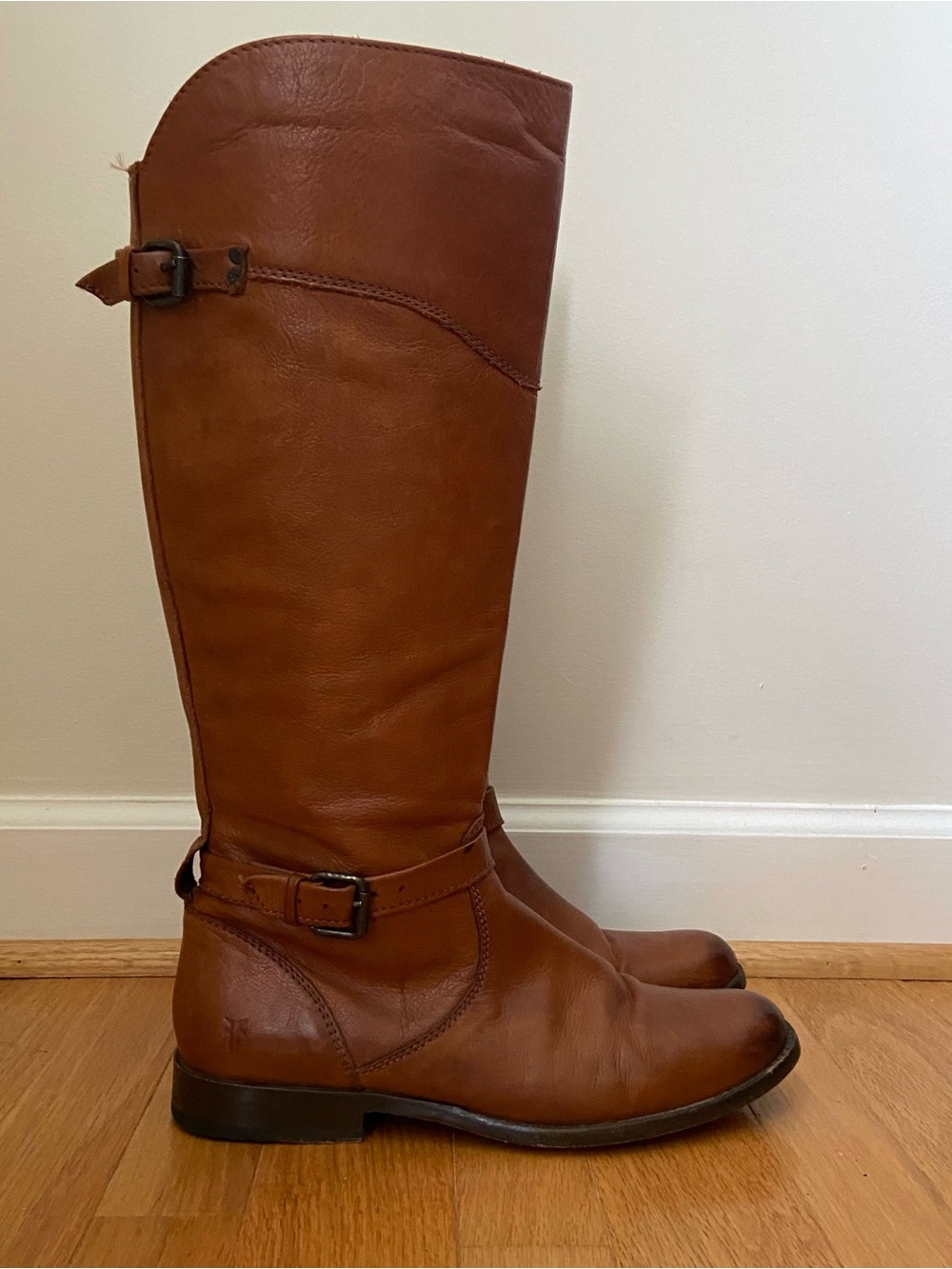 Frye Phillip Riding Boots Womens 11 B Knee High Brown Leather Equestrian Pull On